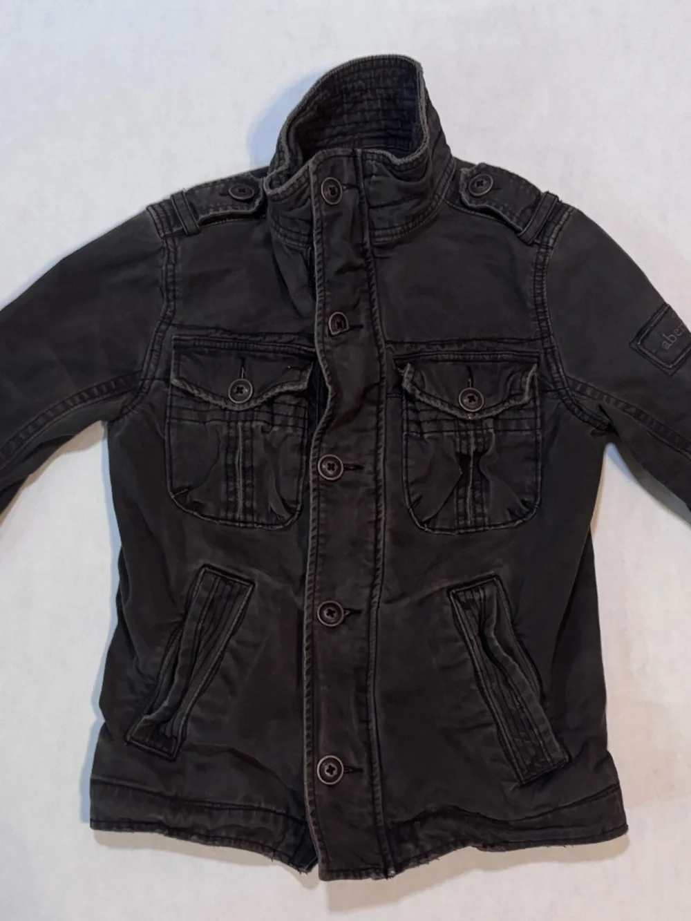 Abercrombie And Fitch Women's Medium Utility Military Jacket Brown Many Pockets - Picture 1 of 11